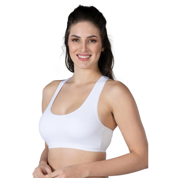 Beyaz Mı Emay 1424 Modal Cotton Sporcu Büstiyer