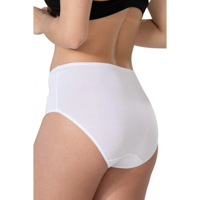 Beyaz Mı Emay 1445 Modal Cotton Yüksekbel Dantelli Külot