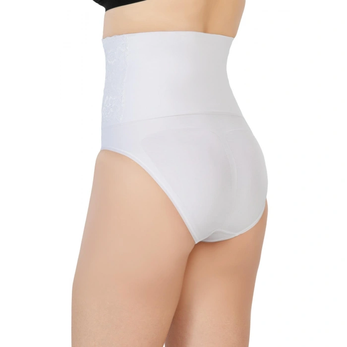 Beyaz Mı Emay 2090 Önü Dantelli Yüksek Bel Slip Korse