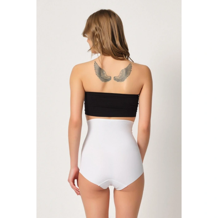Beyaz Mı Emay 2920 Yüksek Bel Karın Desteklı Slip Lazer Korse