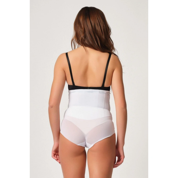 Beyaz Mı Emay 2945 Tül Karyokalı Slip Lazer Korse