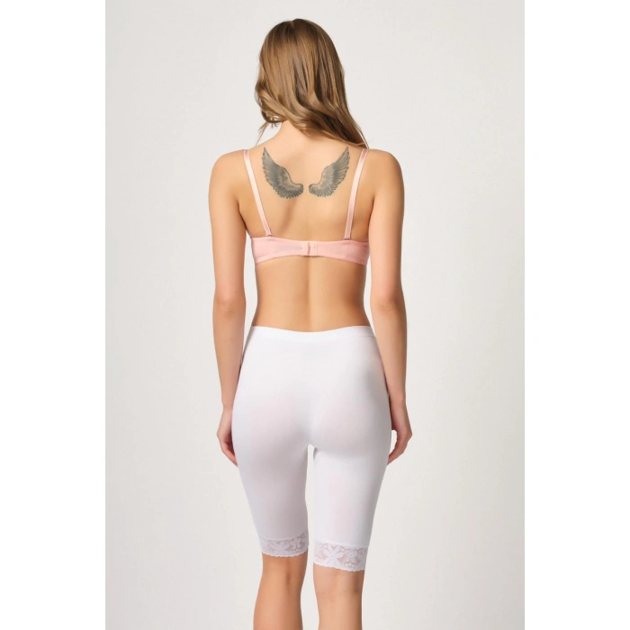 Beyaz Mı Emay 3004 Soft Uzun Paça Dantel Boxer