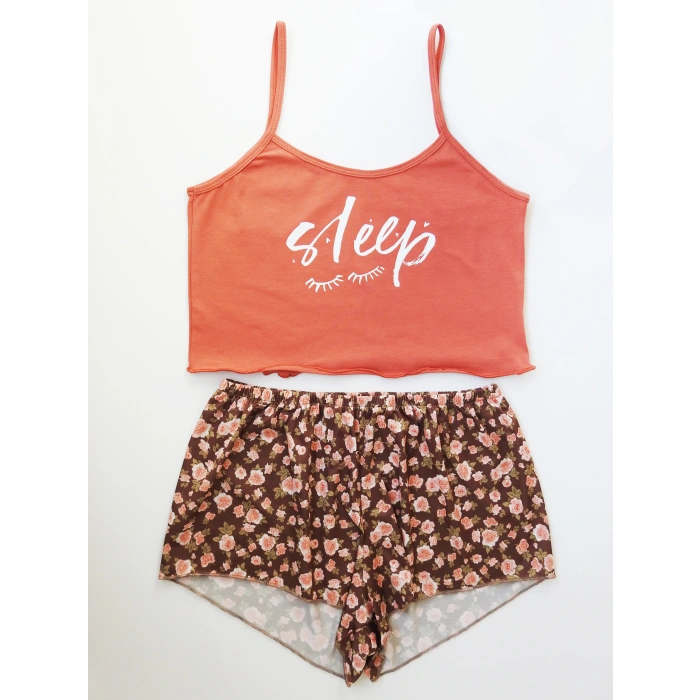 Çiçek Desenli Baskılı  Takım