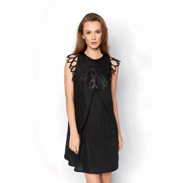 Damla Detaylı Şık Deri Harness Şal - Brf1407