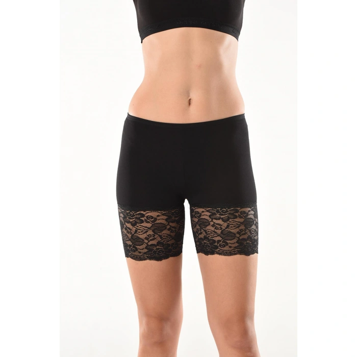 Dantelli Kısa Kadın  Tayt 496