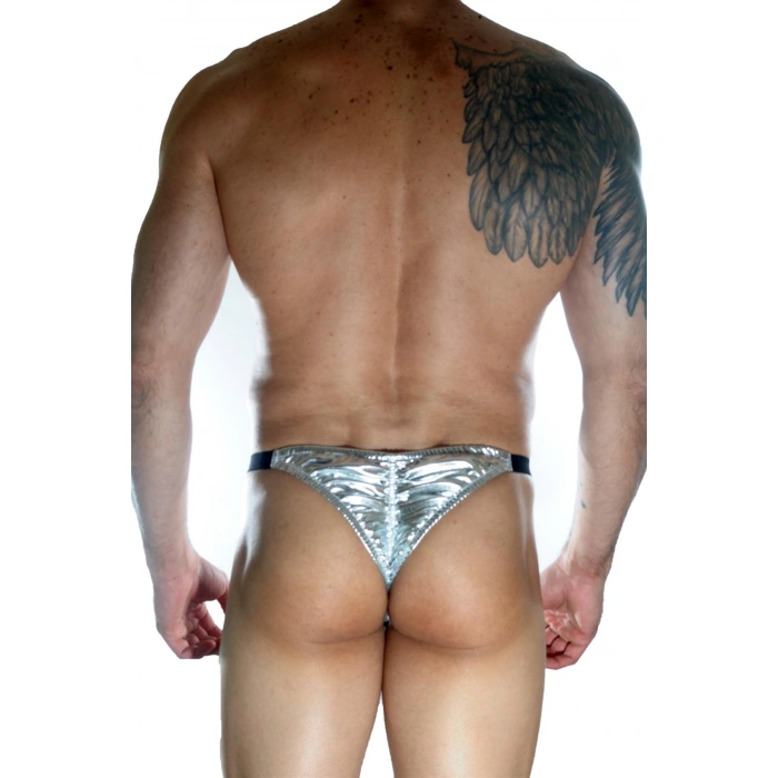 Erkek  Arkası Büzgülü Gümüş Brazillian Slip