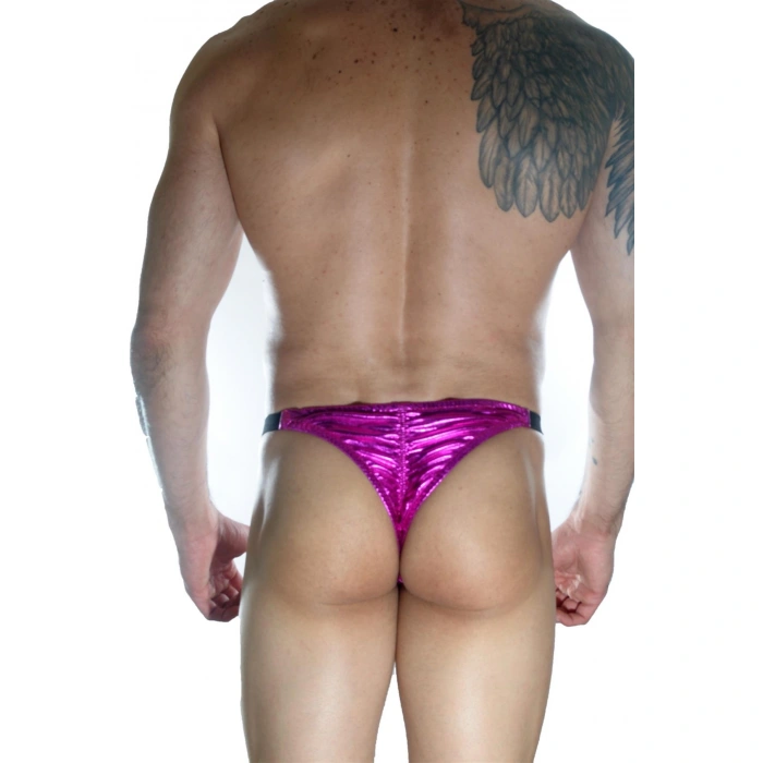 Erkek  Arkası Fuşya Büzgülü Brazillian Slip