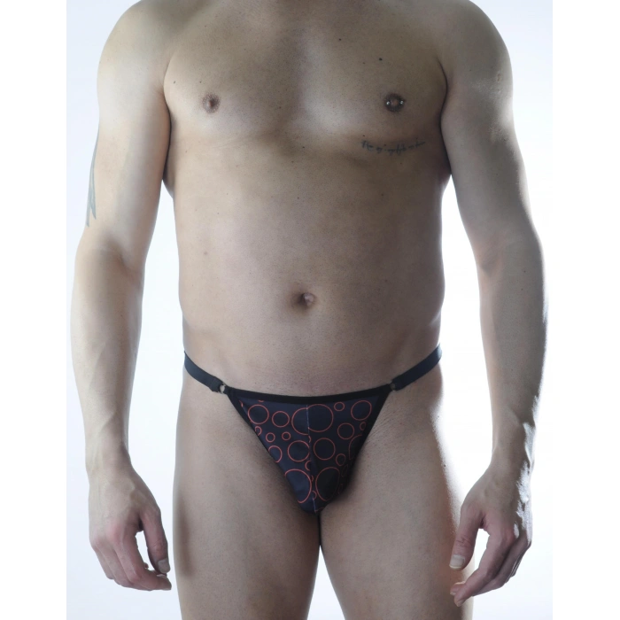 Erkek Daire Desenli Metalli Tanga