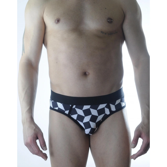 Erkek Fantezi Küp Desenli Jockstrap