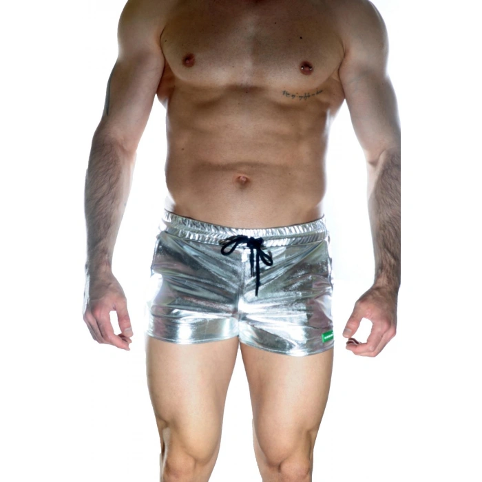 Erkek Gümüş Lame Short