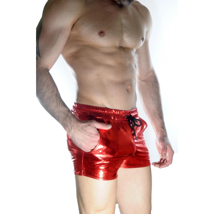 Erkek Kırmızı Lame Short