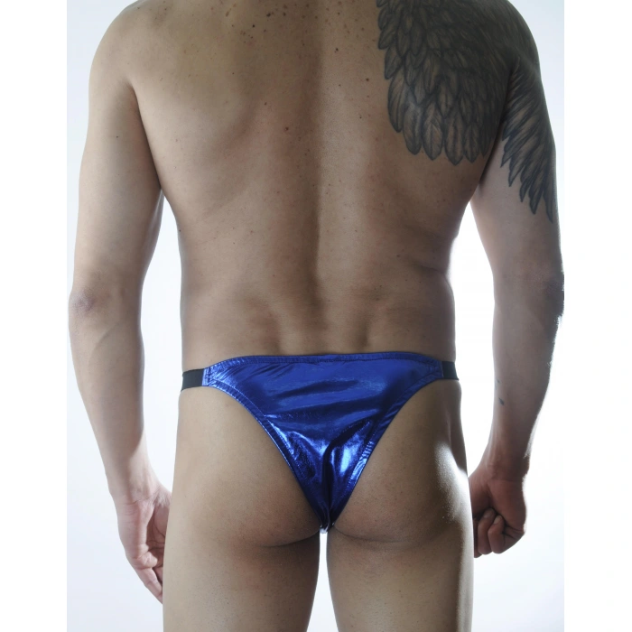 Erkek Mavi Lame Brazillian Slip İç Çamaşırı