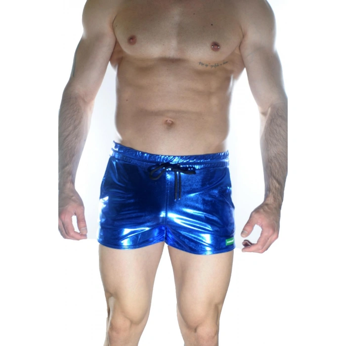 Erkek Mavi Lame Short