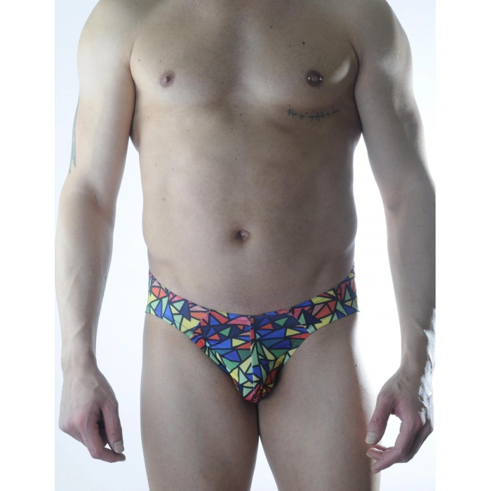 Erkek Renkli Desenli Fantezi Jockstrap