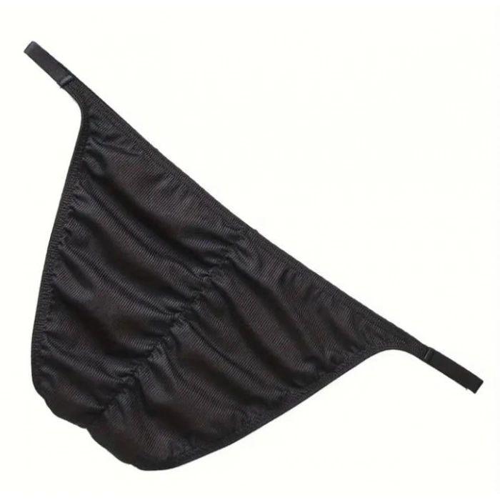 Erkek  Siyah Büzgülü Slip İç Giyim