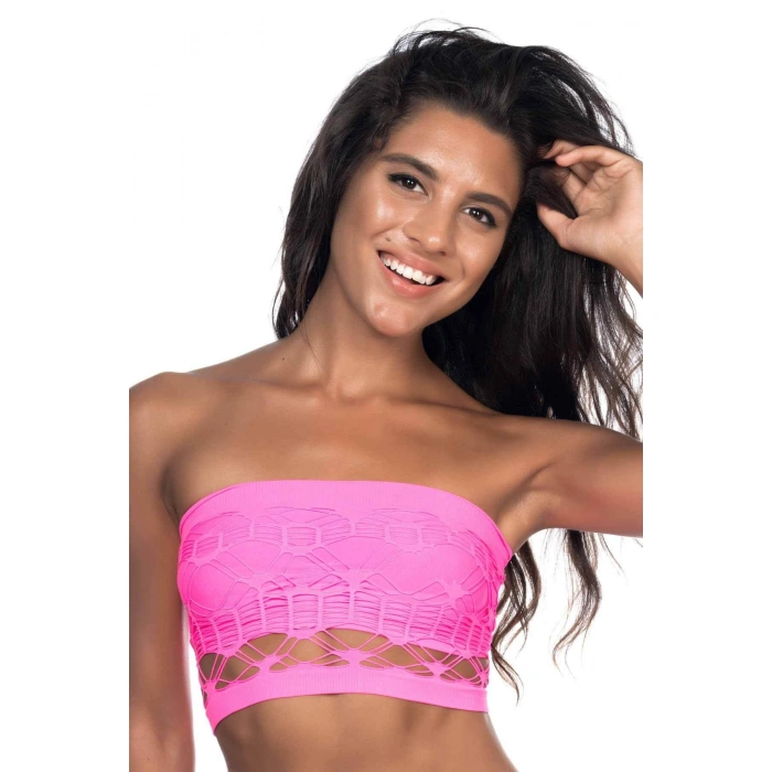 Fuşya Mı Emay 4050 Double Örgü Toparlayıcı Straplez Büstiyer