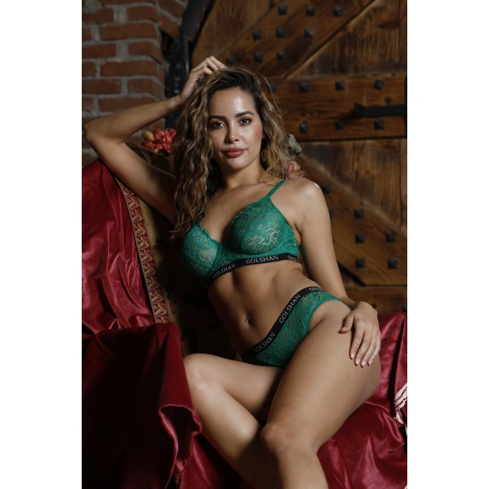 Gaudy Lace Bra, Yeşil Konforlu Ve Şık Sütyen