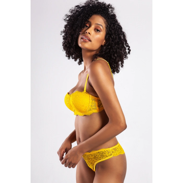 G.colors Push Up Strapless Bra, Sarı Konforlu Ve Şık Sütyen