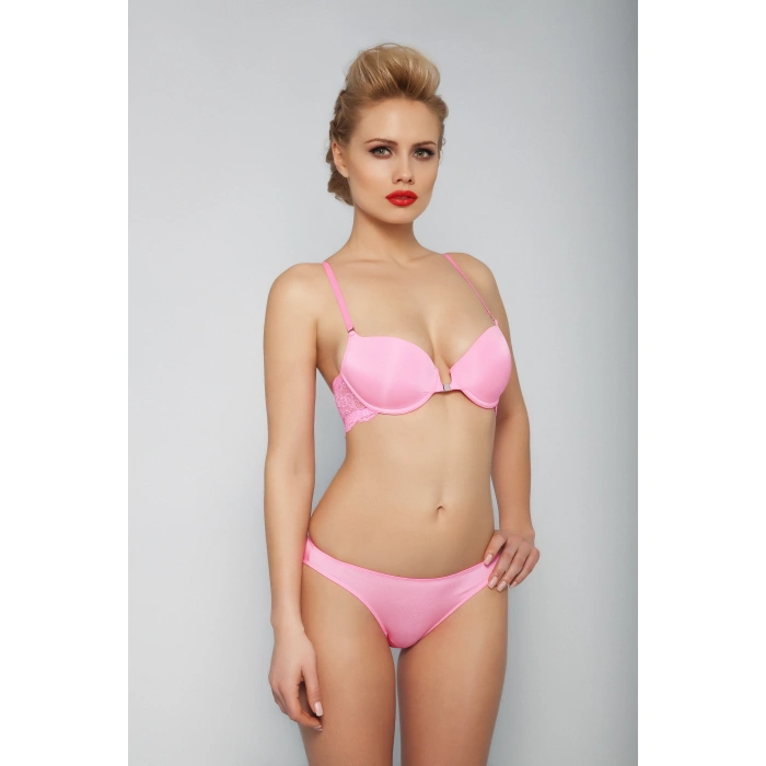 Githa Foam Cup Push Up Bra,neon Pembe Renk Straplez Konforlu Ve Şık Sütyen