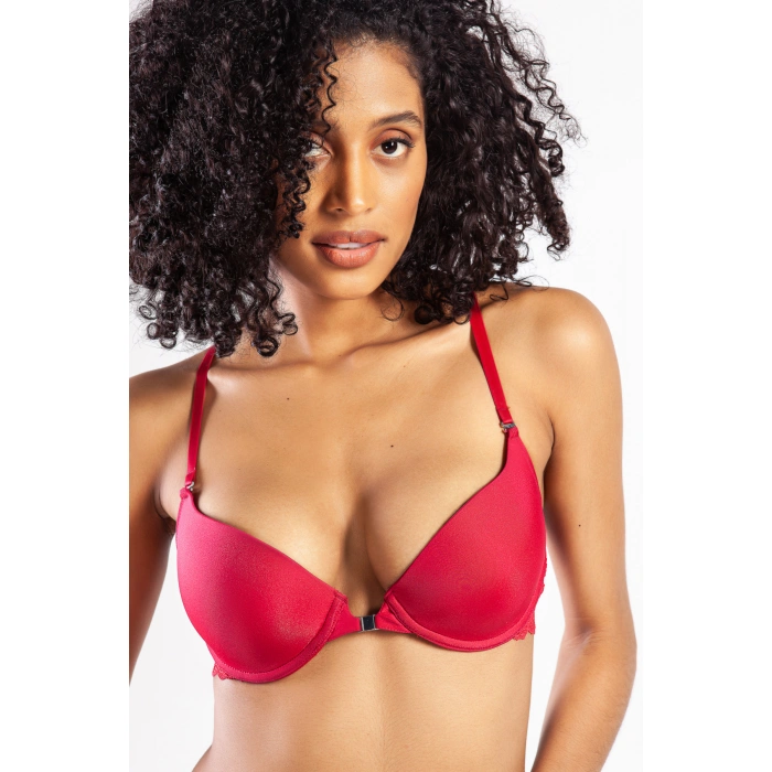 Githa Foam Cup Push Up Bra,şarap Renk Straplez Konforlu Ve Şık Sütyen