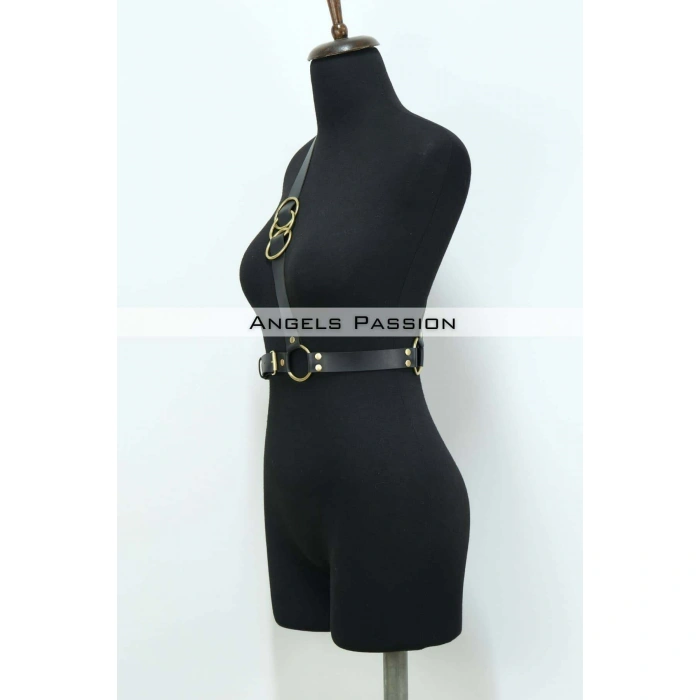Göğüs Üzeri Tek Askılı Deri Bel Kemeri, Seksi Aksesuar - Brf1183_kopya(1)