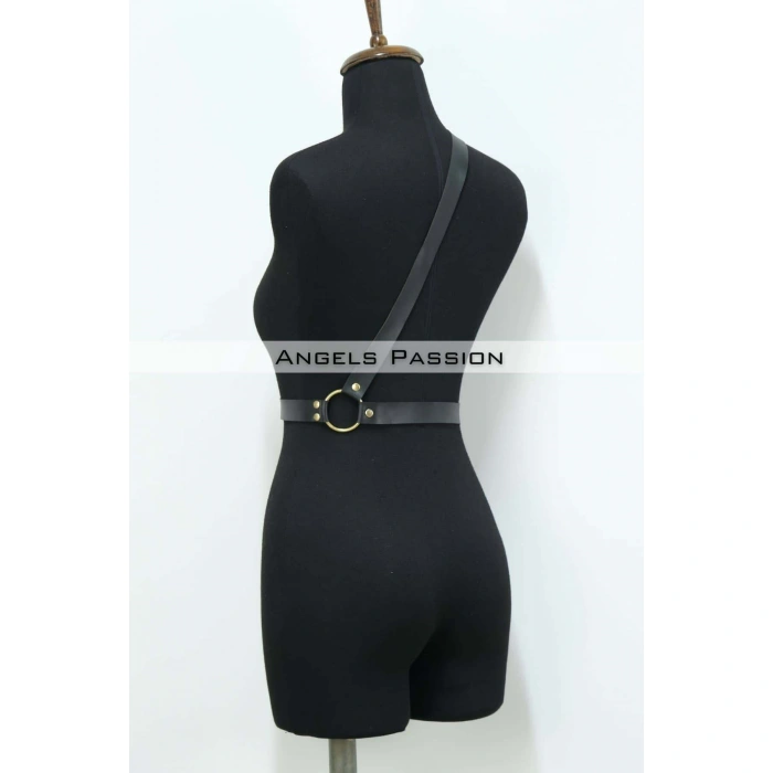 Göğüs Üzeri Tek Askılı Deri Bel Kemeri, Seksi Aksesuar - Brf1183_kopya(1)