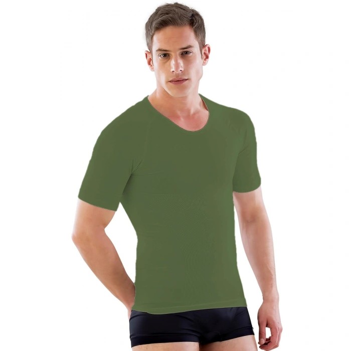 Haki Yeşil Mı Emay E1010 Yarım Kol Erkek Korse Atlet