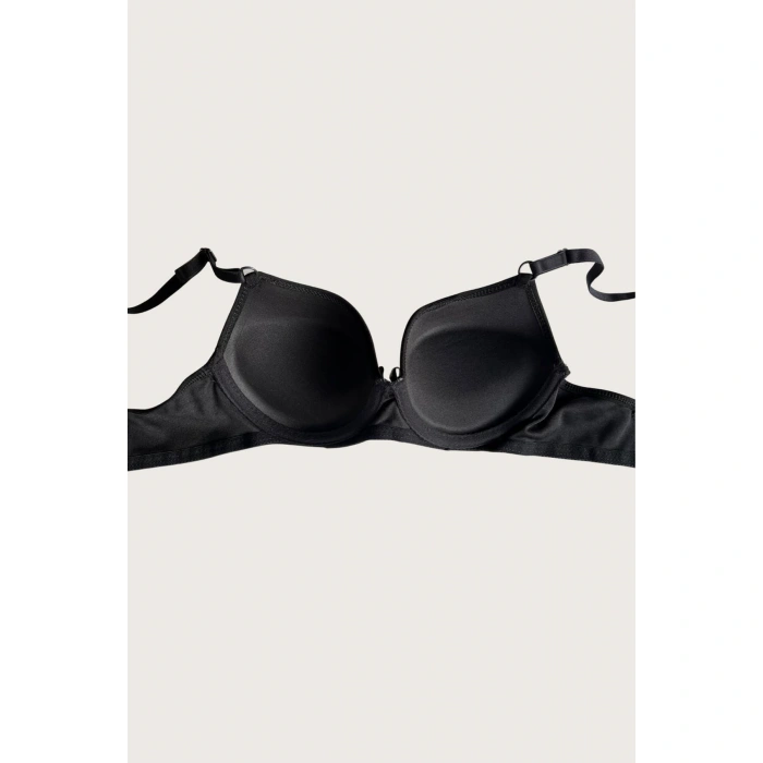 Mikro Kumaş Push Up Dolgulu Balenli Günlük Tek Destekli Sütyen