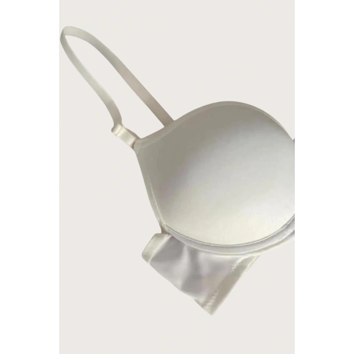 Mikro Kumaş Push Up Dolgulu Balenli Günlük Tek Destekli Sütyen