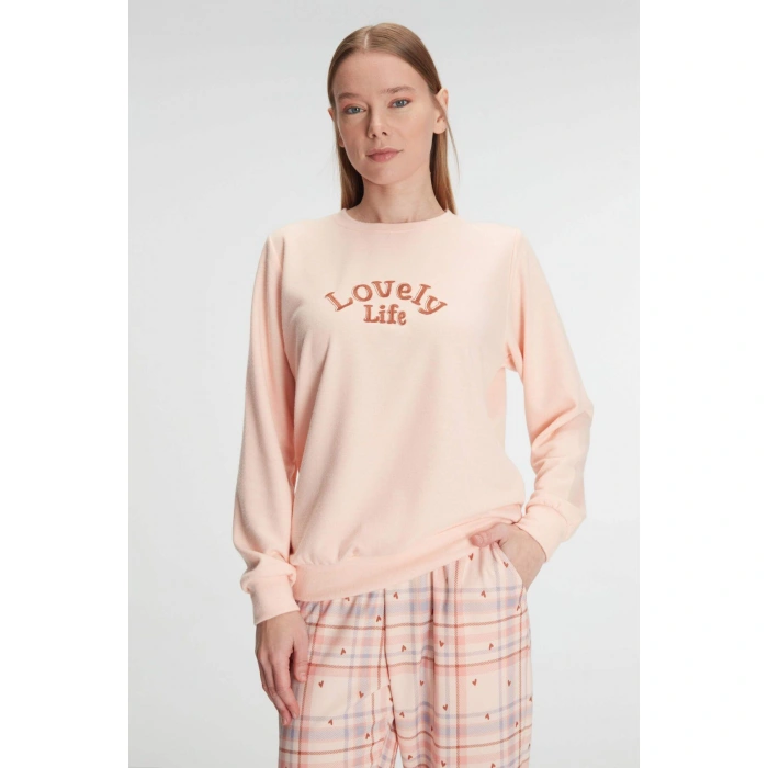 Pamuklu Kışlık Uzun Kol Kadın Pijama Takım