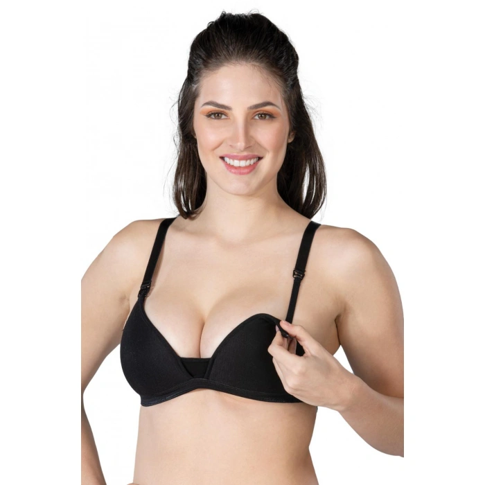 Siyah Mı Emay 1422 Modal Cotton Kaplı Emzirme Sütyen