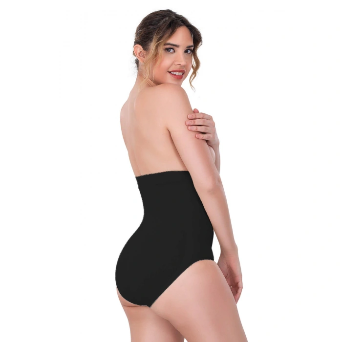 Siyah Mı Emay 2080 Yüksek Bel Çıtçıtlı Slip Korse