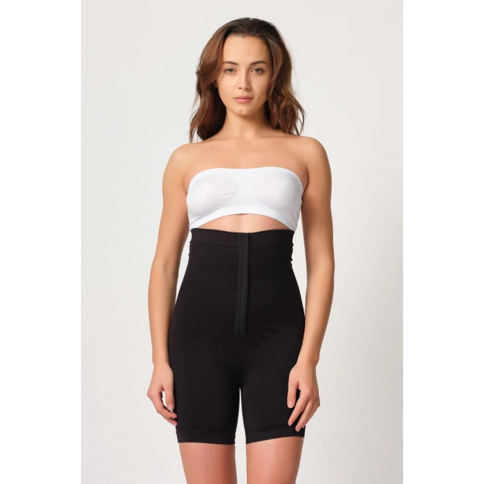 Siyah Mı Emay 2087 Önden Agraflı Paçalı Korse