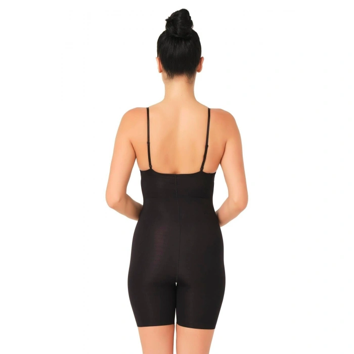 Siyah Mı Emay 2758 Lazer Kesim Göğsü Açık Boxer  Korse