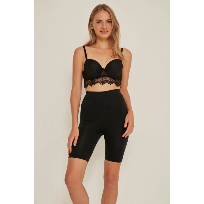 Siyah Mı Emay 3005 Soft Uzun Paçalı Boxer Korse