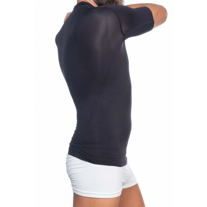Siyah Mı Emay E1010 Yarım Kol Erkek Korse Atlet