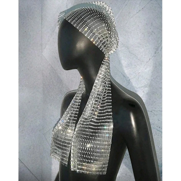 Taşlı Kafa Aksesuarı Kristal Bandana