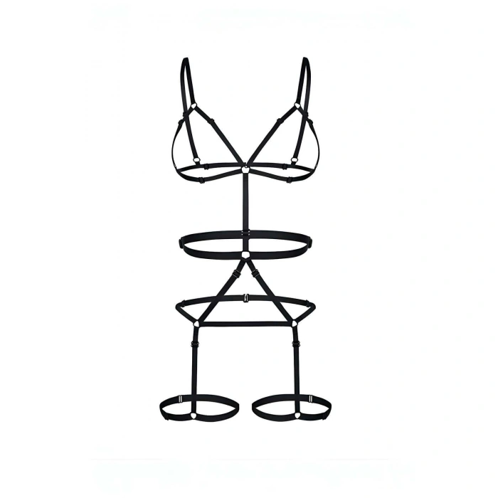 Vücudu Saran Seksi Jartiyer Harness - Brf36