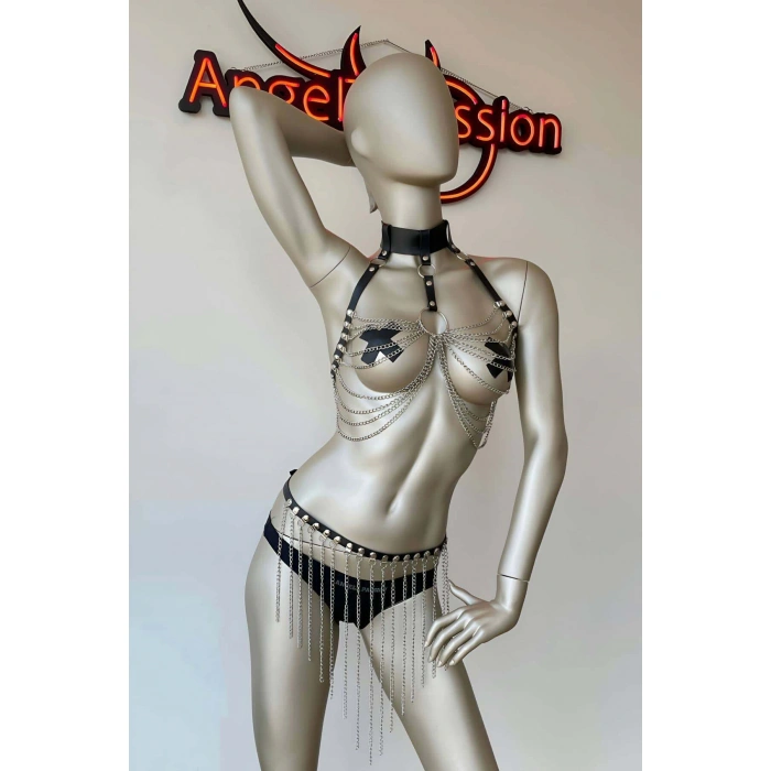 Zincirli Etek Ve Büstiyer Takım - Brf462