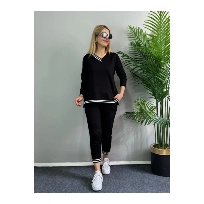 Kadın Yeni Sezon Uzun Kollu Ribana Detay Ikili Takım