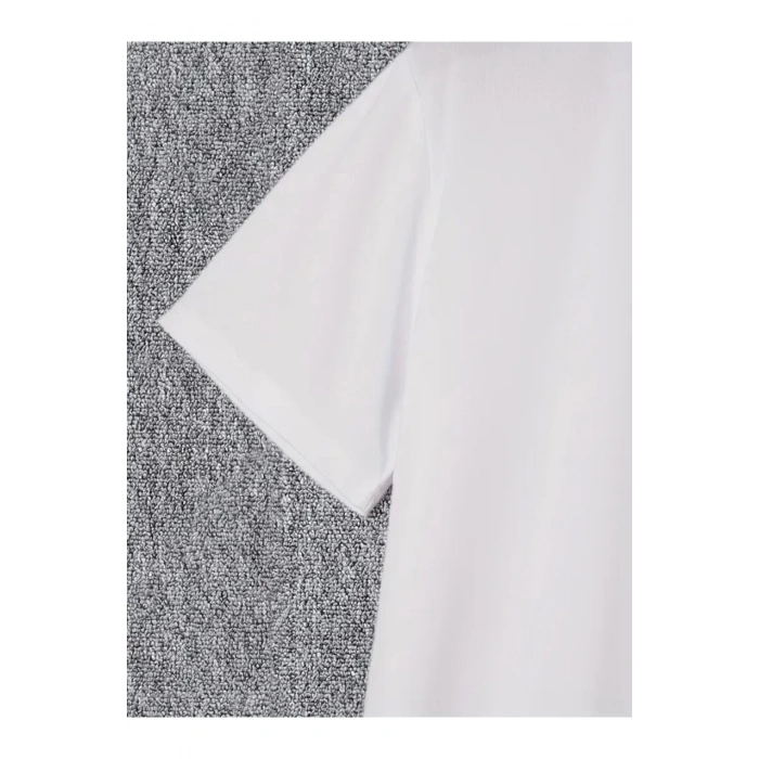 munn collection Baskılı Oversize Bisiklet Yaka T-shirt - Beyaz