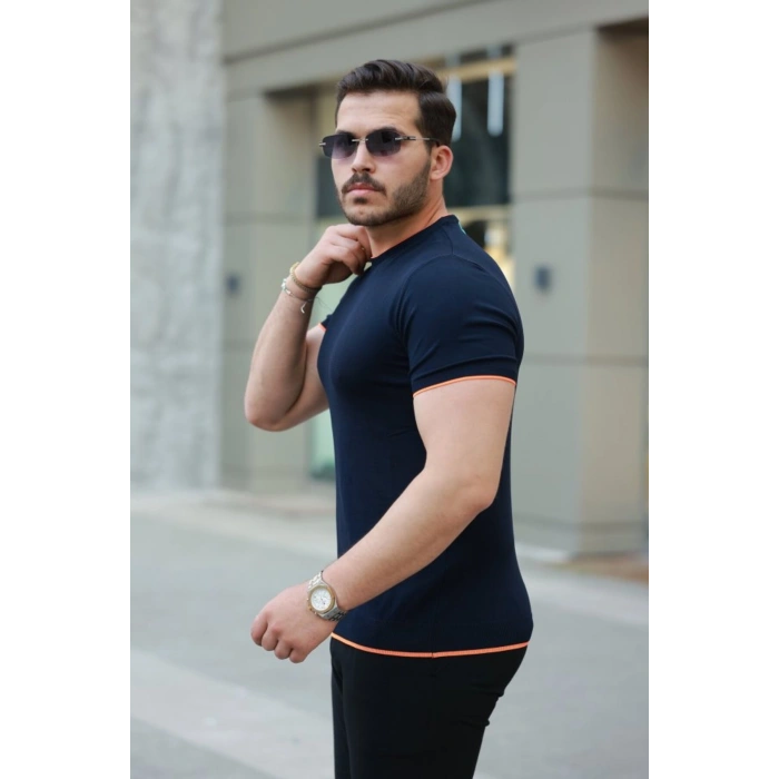 Erkek Bisiklet Yaka Kısa Kollu Tişört