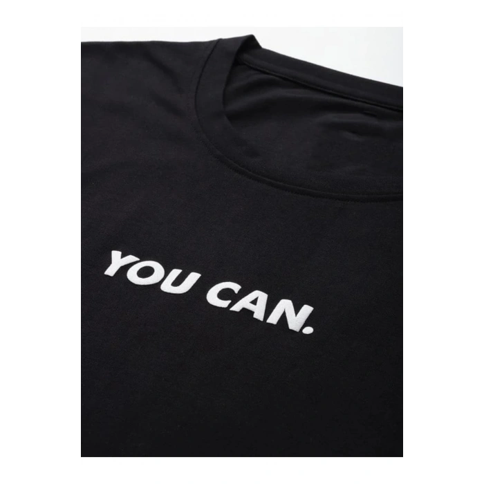 Baskılı Oversize T-shirt - Siyah