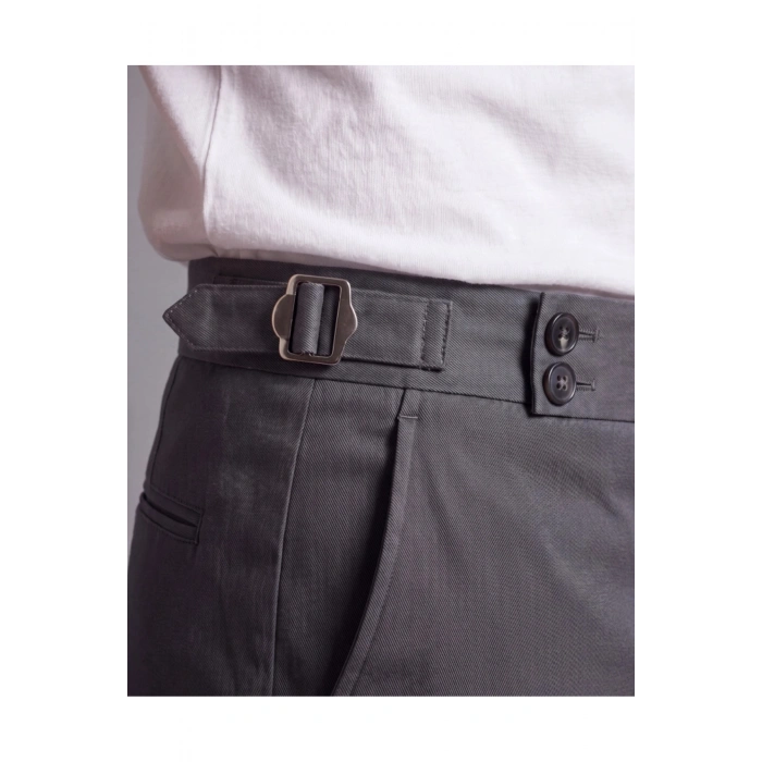Erkek Toka Detaylı Kumaş Pantolon