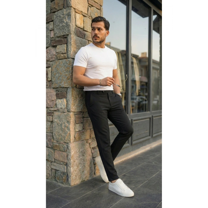 Erkek Slim Fit Dilli Kumaş Pantolon