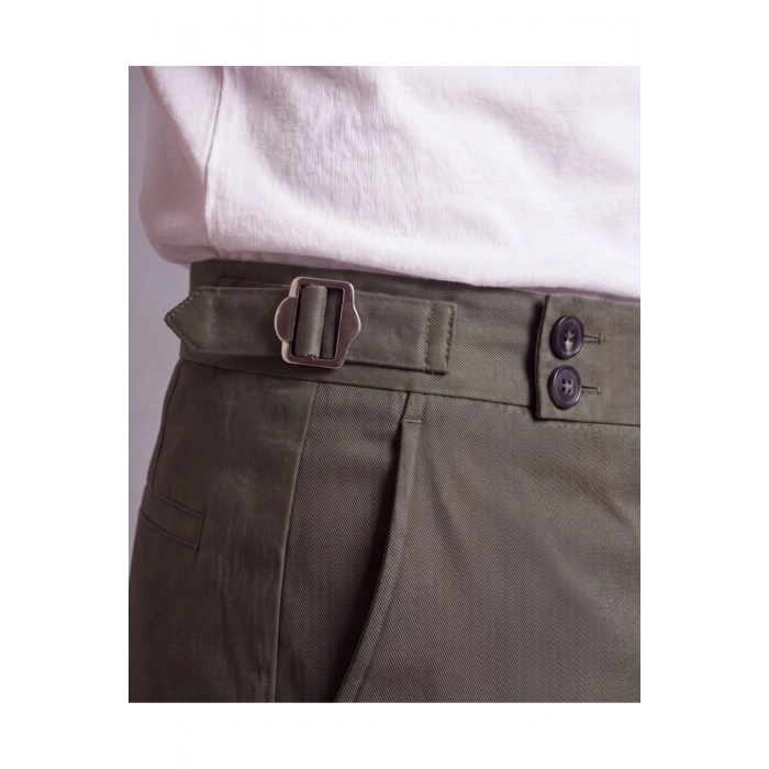 Erkek Toka Detaylı Kumaş Pantolon