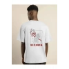 Unisex Bisiklet Yaka Oversize Baskılı T-Shirt - Beyaz