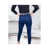 Yüksek Bel Likralı Jean Pantolon 90 Cm