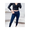 Yüksek Bel Likralı Jean Pantolon 90 Cm