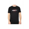 TİANA Unisex Bisiklet Yaka Baskılı Oversize T-Shirt - Siyah
